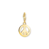 Charm del símbolo de la paz en plata