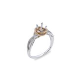 Anillo Engarce 4 Garras Combinado